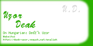 uzor deak business card